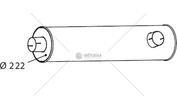 Střední-/zadní tlumič výfuku DINEX DIN64448
