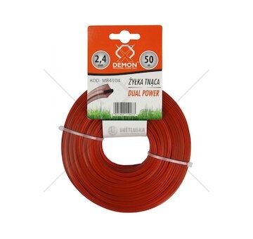 Struna zesílená, čtvercový profil, 50m 2,4mm DEMON