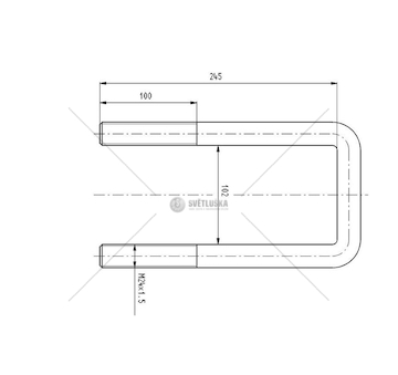 STRZEMIE RESORU BPW M24*1,5*101*245 CSY K-AZBP-0030