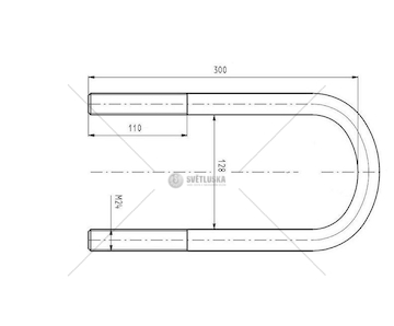 STRZEMIE RESORU BPW M24*3*128*300 CSY K-AZBP-0014-A