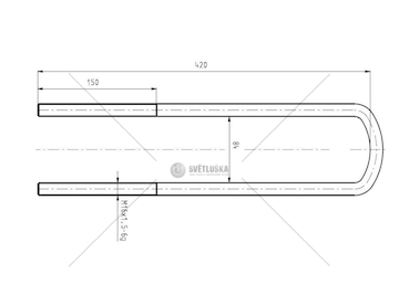 STRZEMIE RESORU MAN,MB M16*1,5*84*420 CSY K-AZMA-0007