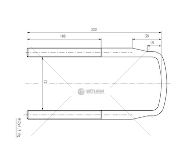 STRZEMIE RESORU MB M12*1,5*72*200 CSY K-AZME-0019