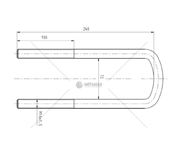 STRZEMIE RESORU MB M16*1,5*72*240 CSY K-AZME-0056