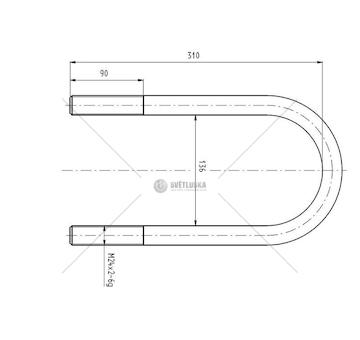 STRZEMIE RESORU SAF M24*2*136*307 CSY K-AZSA-0006-A