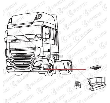 Stupačka DAF XF106 levá dolní MTX ED06190202