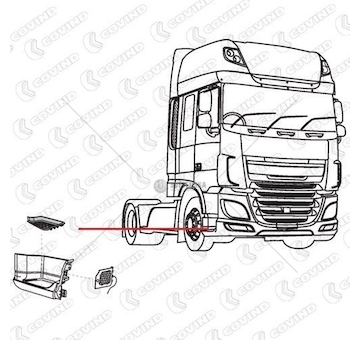 Stupačka DAF XF106 pravá dolní MTX ED06190201