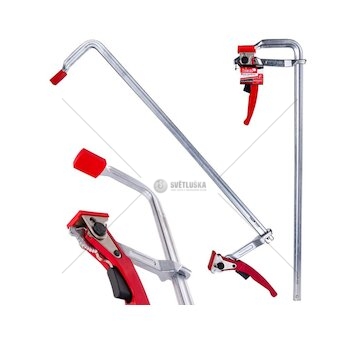 Svěrka rychloupínací ráčnová, typu F, 600 x 120 mm, kovaná GEKO