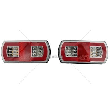 Světla zadní LED 3-funkce sada 12/24V sada 2ks levá + pravá
