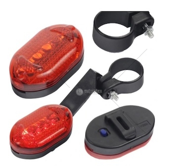 Světlo na kolo zadní LED 5x červená