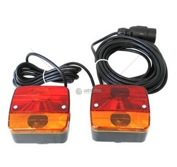 Světlo přívěsného vozíku 7,5m + 2,5m, na magnet