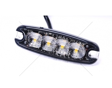 Světlo výstražné LED oranžové PREDATOR 19-funkcí s pamětí 4x3W vodotěsná 30x98mm