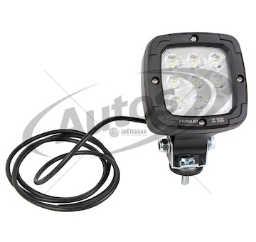 Světlomet pracovní 12v/50v 9xled 650 lm, pevná montáž, kabel 0,5m 0035522_A