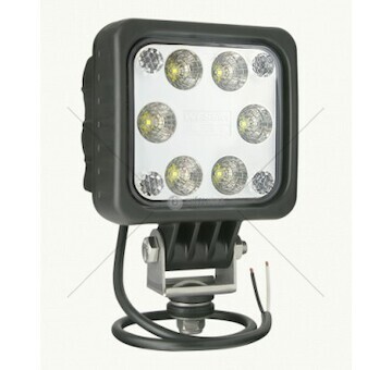 Světlomet pracovní 47400 12v/24v 6xled 1500lm 100x100, pevná montáž, kabel 0,5m 47400_A