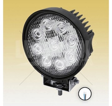 Světlomet pracovní 9v/33v 27w 9xled 1700lm, 35cm kabel, průměr 115mm 720076_A