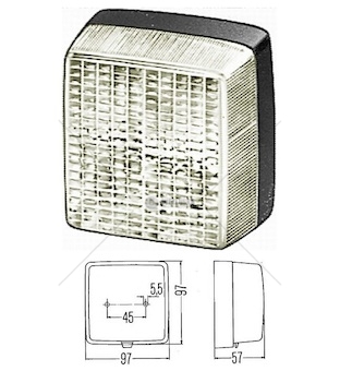 Světlomet zpětný hranatý  40162003_A