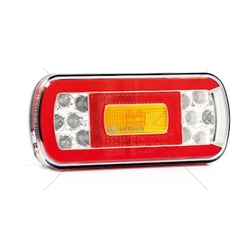 Svítilna kompletní 6-funkcí LED couvák+SPZ 12/24V FRISTOM FT-130LED/C