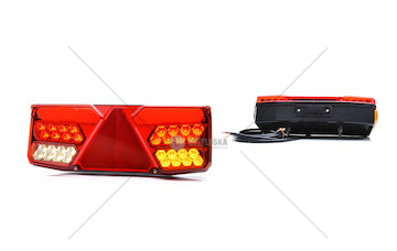 Svítilna kompletní LED zadní 12-24V 8-funkční  pravá WAS W137DP/1039SCHL