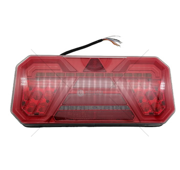 Svítilna LED sdružená LEVÁ 5-funkcí s trojúhelníkem a osvětlením SPZ 305x140