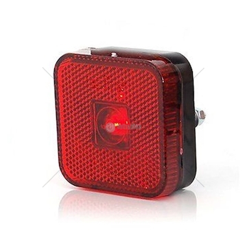 Svítilna obrysová čtvercová červená LED 304 WAS W63/304