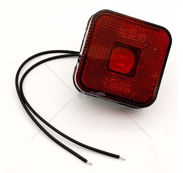 Svítilna obrysová čtvercová červená LED 304 WAS W63/304