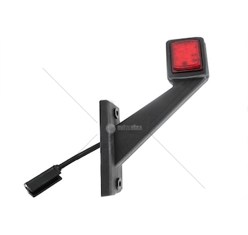 Svítilna obrysová diodová bílo-červená zkosená HORPOL LD435/P