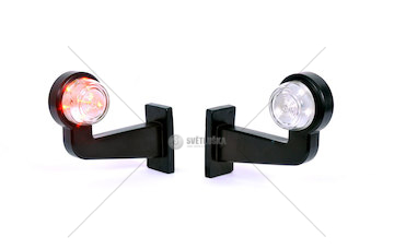 Svítilna obrysová LED 12-24V zahnutá levá WAS W74.1/543L/II