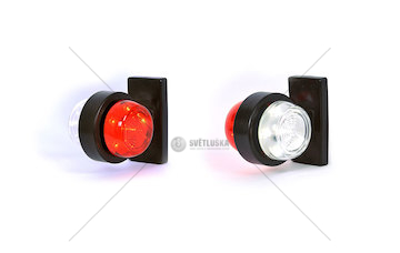 Svítilna obrysová LED bílo-červená malá WAS W74.2/544BC/II