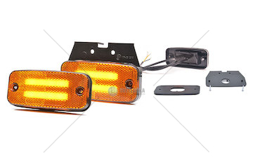 Svítilna obrysová LED oranžová 12V/24V 2 pásky WAS W158/1137