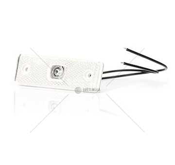 Svítilna obrysová přední bílá bez úchytů WAS W44/B/219P