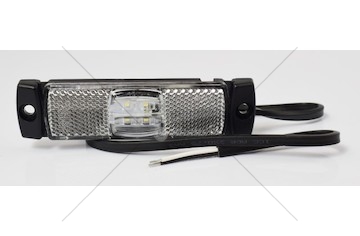 Svítilna obrysová s odrazkou bílá 12-30V FRISTOM FT-017LED