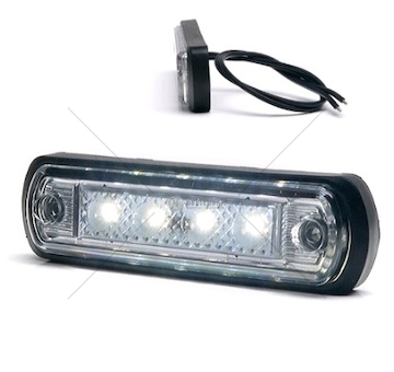 Svítilna poziční 12v/24v 110x31mm 4xled bílá, kabel 0,25m 0262576_A