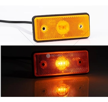 Svítilna poziční 12v/24v 110x45 3xled, oranžová, kabel 0,5m 0079096_A