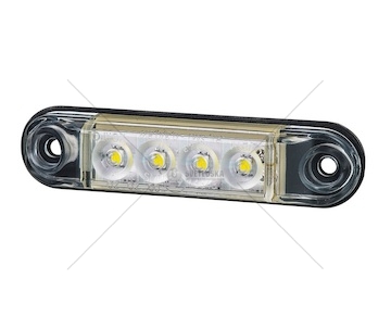 Svítilna poziční 12v/24v 4xled slim 0,3w/0,7w bílá, kabel 0,5m 0068631_A
