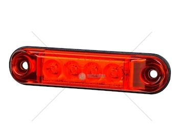 Svítilna poziční 12v/24v 4xled slim 0,3w/0,7w  červená, kabel 0,5m 0152418_A
