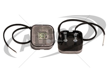 Svítilna poziční 12v/24v 62x62x27 4xled bílá s odrazkou a kabelem 0,25m 0012583_A