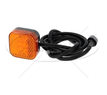 Svítilna poziční 12v-24v/65x65x29,5 led oranžová, kabel 1,5m man l2000,m2000, tga,tgl,tgx 0030363_A
