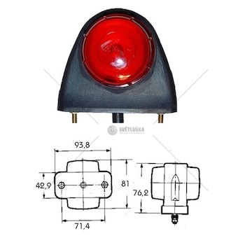 Svítilna poziční 12v/24v ba15s/r5w č/b, šroub m5x18 40117004_A