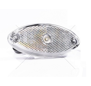 Svítilna poziční 12v/24v led bílá, s odrazkou, kabel 0,5m/ do typu flatpoint 0429765_A