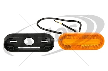 Svítilna poziční 12v/36v led oranžová, s odrazkou a funkcí směrovky, bez držáku s kabelem 0078731_A