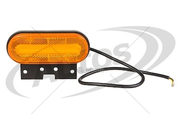 Svítilna poziční 12v/36v led oranžová, s odrazkou a funkcí směrovky, s držákem a kabelem 0036391_A