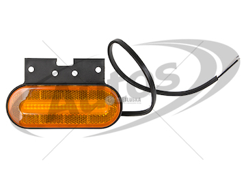 Svítilna poziční 12v/36v led oranžová, s odrazkou, držákem a kabelem 0,25m 0150224_A