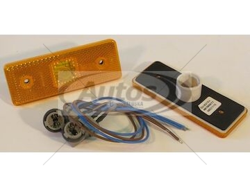 Svítilna poziční boční 12v/24v w2,1x9,5d/w3w 111x42 oranžová, kabel 02m 40180011_A