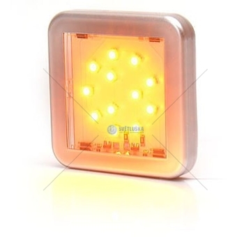 Svítilna poziční boční LED čtvercová 12-24V žlutá WAS W122/983