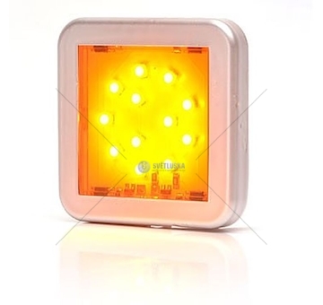 Svítilna poziční boční LED čtvercová 12-24V žlutá WAS W122/983KR