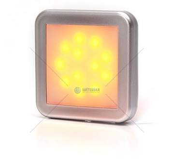 Svítilna poziční boční LED čtvercová 12-24V žlutá WAS W122/986