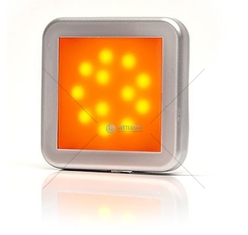 Svítilna poziční boční LED čtvercová 12-24V žlutá WAS W122/986KR