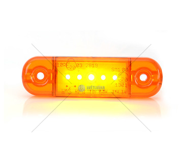 Svítilna poziční boční oranžová 5LED W97.2/711