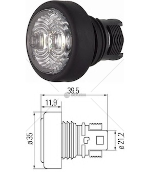 Svítilna poziční e4-11371 kogel 2xled bílá 0031592_A