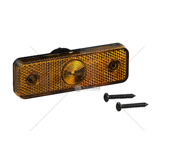 Svítilna poziční flatpoint i 24v 100x35x66 led oranžová s odrazkou,bez držáku 0052405_A