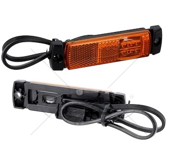 Svítilna poziční oranžová 12v/24v led žlutá s kabel 0,5m s koncovkoou qs150 0201552_A